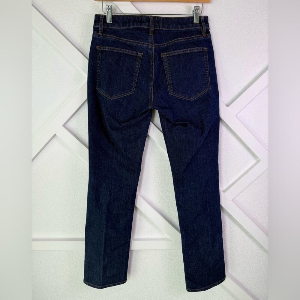 LOFT Curvy Straight Jeans Dark Wash Mid Rise Stretch Denim Pants Size 2/26 - Picture 4 of 9